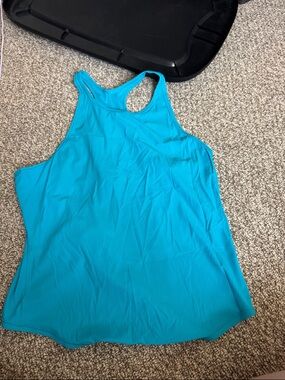 lululemon athletica ribbed racerback tank top in teal